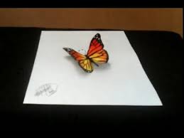 Coloring butterfly pattern fresh how to draw a butterfly easy step. Dibujando Una Mariposa Ilusion Optica Drawing A Butterfly 3d Hd 60fps Youtube Butterfly Drawing 3d Drawings 3d Art Drawing