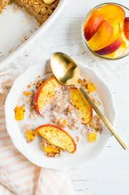 Peach Baked Oatmeal Eating Bird Food Recipe Peach Baked Oatmeal Oatmeal Recipes Baked Oatmeal