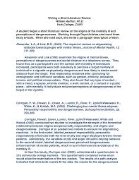 A review is a required part of grant and research proposals and often a chapter in theses and dissertations. Example Of Literature Review For Report Zerat