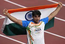 Tokyo (ap) — neeraj chopra held a corner of the india flag in each hand and raised it . Sz7k9qiiq4a7ym