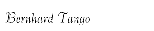 View sample text, character map, user rating and review for bernhard tango regular. Download Bernhard Tango Regular