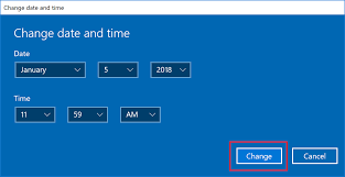 To specify a date and time. Windows 10 Changing The System Date And Time