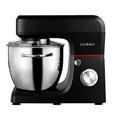 Cookmii 1800w Professionnel Robot Ptissier Petrin Haut Puissance Avec Bol 65l Batteurs Fouet Crochet Noir