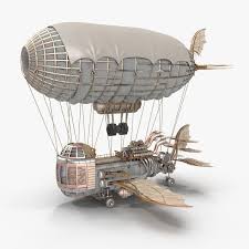 Airship Air 3d Model In 2020 Steampunk Airship Airship Easy Crafts For Teens