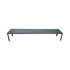 Stainless steel table in a light and airy dining space. Custom Quality Long Brushed Steel Glass Top Low Table Chairish