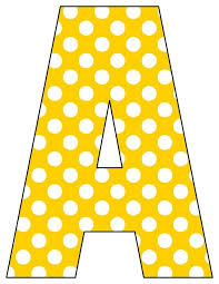 8x10 5 inch yellow polka dot printable letters a z 0 printable party com