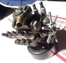 V8 Engine Model Handcrafted From Nuts And Bolts Sparkplugs Etc See Pictures Scrap Metal Art Metal Art Projects Metal Tree Wall Art