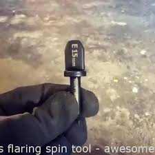 Oddly Satisfying This Flaring Spin Tool Awesome In 2020 Cool Tools Metal Working Tools Cool Inventions