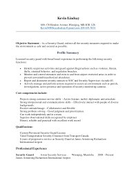 Security guard resume (text format). Kevin Lindsay Security Guard Resume 8