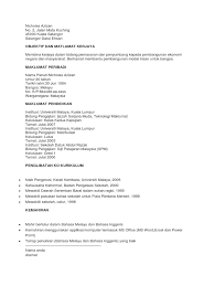 Cara buat resume ringkas dan ringkas, cv, cover letter ikut format untuk mohon kerja dalam bahasa melayu tahun 2021. Contoh Resume Bahasa Melayu