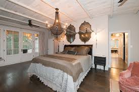 Soft elegantly patterned bedding is key to a vintage farmhouse bedroom. Philadelphia Urban Farmhouse Philadelphia Interior Design