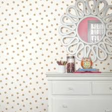 If you've always dreamt of having a white wood feature wall, this is the perfect wallpaper. Gold Dot Peel Stick Wallpaper Oriental Trading