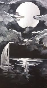 Art Black And White Painting Ideas For Beginners Painting For Beginners Black And White 59 Ideas For 2019 Black Background Painting Black Canvas Paintings White Art Painting