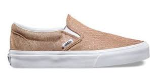 Black And Rose Gold Vans Glitter Textile Slip On Shop Womens Shoes At Vans Glitter Shoes Shoes Cushioned Shoes