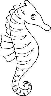 Image Result For Cartoon Seahorse Pictures Seahorse Outline Horse Coloring Pages Horse Clip Art