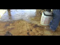 How To Apply Acid Stain And Concrete Overlay Part Two Applying Acid Stain And Sealer To Overlay