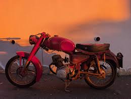 Image result for Orange Red 1957 Motorcycle