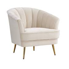 Everly Quinn Kirchner 20 Barrel Chair Fabric Beige In 2020 Barrel Chair Chic Accent Chairs Living Room Sets