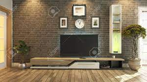 Beauty salon and barber services can help you maintain your hairstyle and grooming routine once you move in to an assisted living community. Tv Room Salon Or Living Room With Brick Wall Plant And Tv Design By Sedat Seven Stock Photo Picture And Royalty Free Image Image 34794968