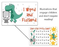 Potty Training Reward Chart With 189 Star Stickers For Toddler Boys Or Girls Dinosaur Theme Large 11 X 17 Size