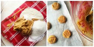 In a large bowl, mix together the peanut butter, sugar, and egg. 3 Ingredient Peanut Butter Cookies The Gardening Foodie