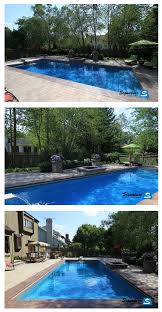 The Atlas Model Swimming Pool Is Among The Largest Fiberglass Pools Available With A Size Of 40 X Large Backyard Landscaping Fiberglass Pools Swimming Pools
