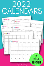 Check out this yearly printable calendar. Custom Editable 2022 Free Printable Calendars Sarah Titus From Homeless To 8 Figures