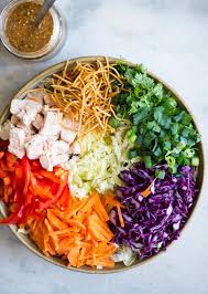 It's one of my absolute favorite salads, and every time i feel the need to eat a little. Chinese Chicken Salad With Sesame Dressing The Flavours Of Kitchen