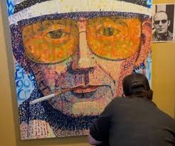 Willie Nelson Roach Paper Art