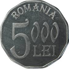 The last year of the 5th millennium, an exceptional common year starting on wednesday. 5000 Lei Romania Numista
