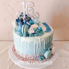 Sweet 16 tiki themed birthday cake. Khanya S 16th Birthday Cake Chocolate Drip Cake Decorated Will All Sorts Of Chocolate Goodness Chocolate Drip Cake Sweet 16 Cakes Birthday Cake Chocolate