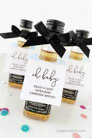 Oh Baby Mini Liquor Bottle Baby Shower Tags Mini Baby Shower Alcohol Favor Tags Mini Liquor Bottles Mini Alcohol Bottles Liquor Tags