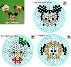 Disney Tsum Tsum Mickey And Friends Perler Bead Disney Perler Bead Art Hama Beads Disney