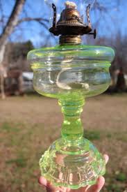 What is pink glass worth? Rare C 1883 Large Antique Vaseline Uranium Glass Apollo Kerosene Oil Lamp Oil Lamps Glass Light Fixture Lamp