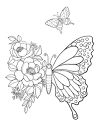 Butterfly Printable Coloring Sheet Coloring Pages Kids Coloring ...