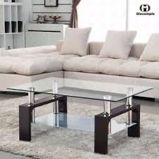 This clear lucite acrylic coffee table features a modern rectangle design that is a beautiful addition to any home or office. Safavieh Coffee Table Clear Glass Storage Shelf White Wood Top And Chrome Frame Ebay
