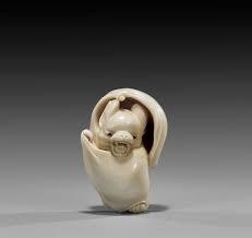 Netsuke always have two holes, and were used as a cord fastener attached to an inro. Pin On Netsuke
