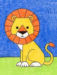 Make your elementary students have fun learning math operations, measurements and hours thanks to this interactive template. How To Draw An Easy Lion Art Projects For Kids