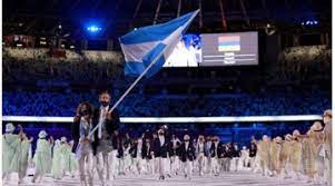 La delegación argentina desfiló en la ceremonia inaugural de tokio 2020. U6ndhbyhlsnh6m