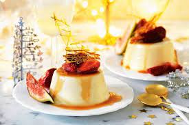 Eggnog Panna Cotta With Marsala Figs Recipe Christmas Desserts Fig Recipes Desserts