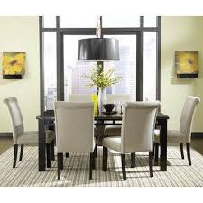 Standard Furniture Gateway Grey 7 Piece Dining Room Set W Parsons Chairs In Dark Chicory Brown Standard Furniture Dining Room Sets Furniture
