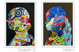 Silhouette Self Portraits Art Lessons School Art Projects Art Classroom