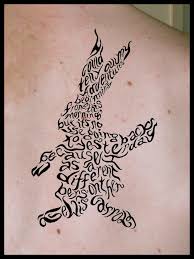 Through the looking glass white rabbits and thoughts of you on. March Of The White Rabbit Tattoo Design