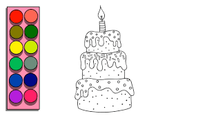 How to make red velvet cake. Coloring 3 Layer Cake Cake Drawing For Kids Cake Coloring Page For Kids Draw And Color Cake Youtube