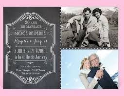 Invitation Anniversaire De Mariage Ref N14026 Chez Monfairepart Com Anniversaire De Mariage 10 Ans 30 Ans De Mariage Noces De Perle