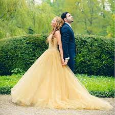 Prinzessin gelb/gold schönheit und das tier brautkleid auf bestellung, off shoulder golden princess. Erstaunliche Gelbe Hochzeitskleid Handgefertigten Glasperlen Brautkleid 2016 Eine Linie Vestido De Noiva Atemberaubende Kristall Louisvuigon Hochzeit Kleider Gown Cotton Gown Storedress Shine Aliexpress