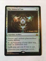 View more / advanced search options. The Immortal Sun Prerelease Foil The Immortal Sun Prerelease Cards Magic The Gathering Online Gaming Store For Cards Miniatures Singles Packs Booster Boxes