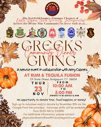 GREEKSGIVING in Connecticut! The Fairfield County Alumnae Chapter will be  volunteering at its 2nd annual GREEKSGIVING