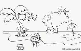 10 sketsa gambar kartun yang mudah digambar dan diwarnai anak. Freewaremini Hello Kitty Halaman Mewarnai Sketsa
