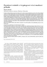 Dušnost, která se objevuje náhle a zhoršuje se při fyzické zátěži Pdf Paradox Embolie A Kryptogenni Cevni Mozkova Prihoda